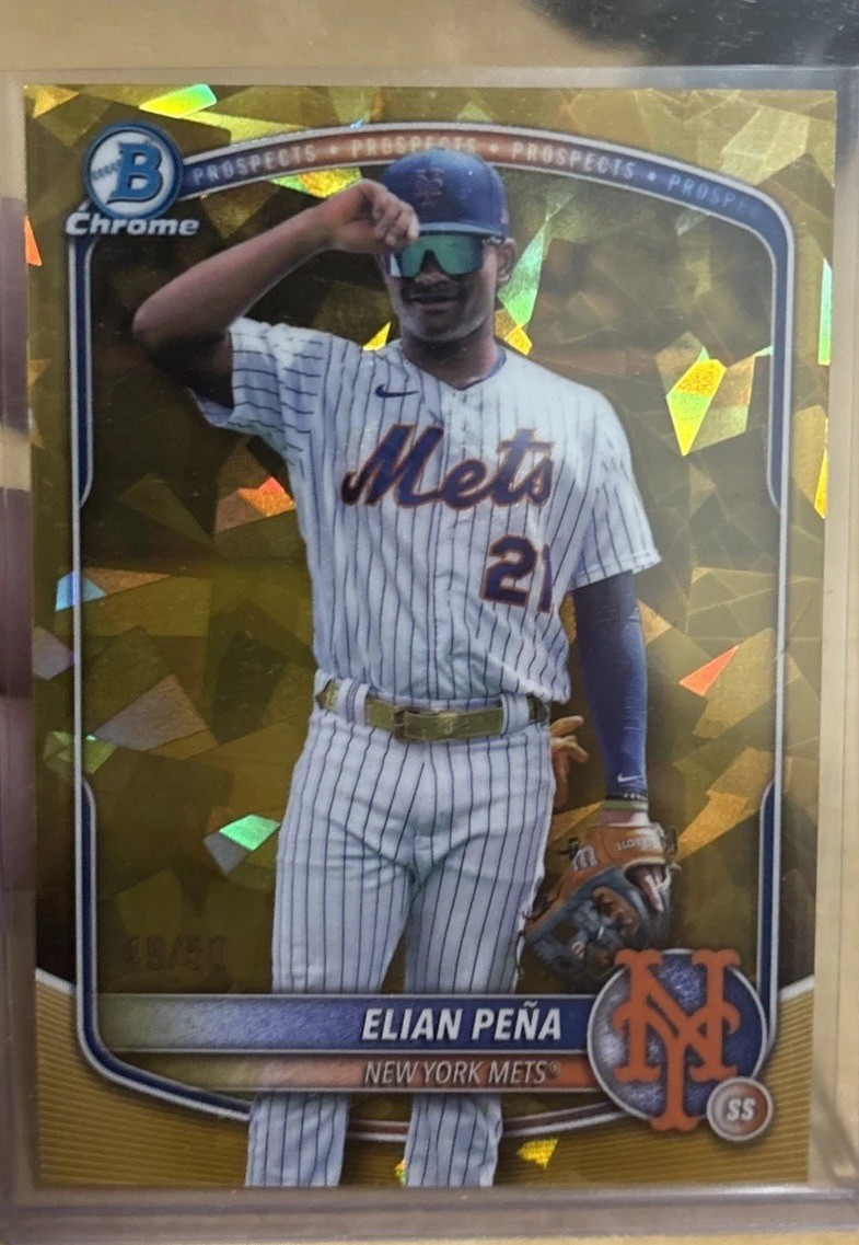 2025 Bowman Chrome Sapphire Elian - Pena Image Variation Gold /50 #BCP-155