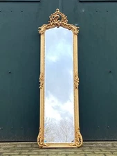 Mirror Baroque Rococo Vintage Gold Leaf Full-Length Floor Wall Dressing Decor