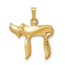 14k Chai Pendant Bracelet Necklace