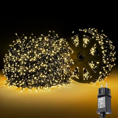 PARTENOPEA catena luminosa luci di natale con 4000 led IP44 da esterno cavo verde 100 metri