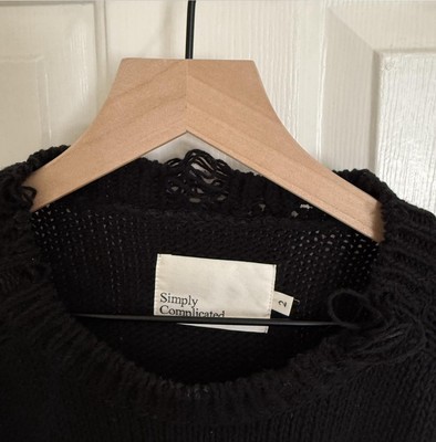 トップス Simply Complicated DS KNIT SWEATER Simply Complicated Distressed Cotton Knit Black | eBay
