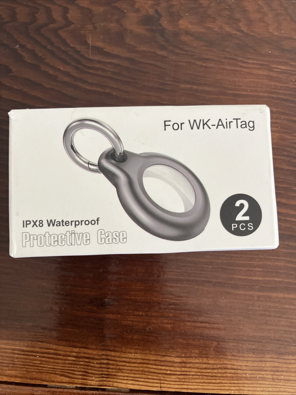 IPX8 Waterproof Protective Case for WK-Air Tag with 2 Light Brown Pieces