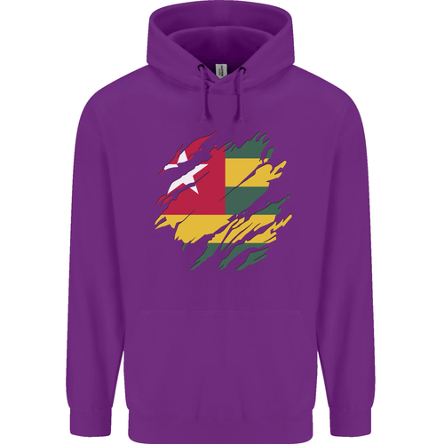 Torn Togo Flag Togolese Day Football Childrens Kids Hoodie - Picture 17 of 76