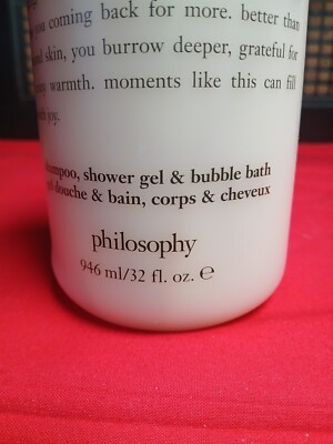 Philosophy FRESH CREAM 3-in-1 Shampoo Shower Gel & Bubble Bath 32 oz. Free Shipp