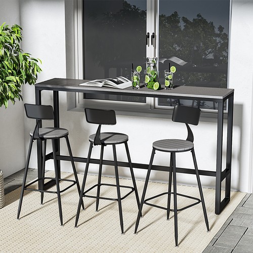 Bar Table Set Pub Dining Coffee Balcony Table Set Chairs Stools Relax 1-4 Pieces - Picture 8 of 27