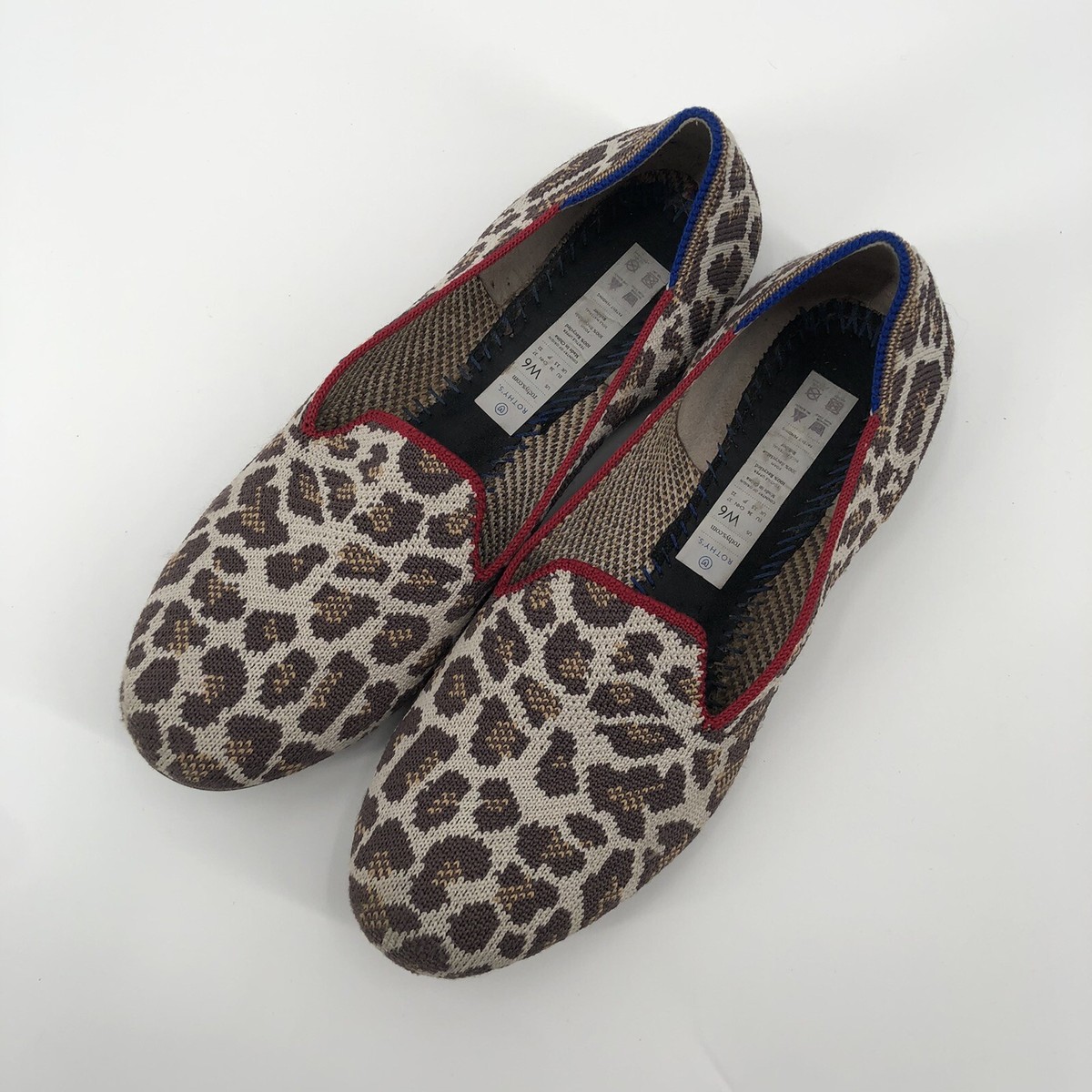 ROTHY'S The Loafer Mocha Spot Flats Animal Print Leopard Cheetah