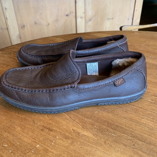 Mens Ugg Brown Austrailian Loafers Size 9 M - Picture 2 of 10