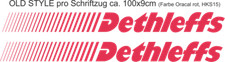Aufkleber Dethleffs Wohnmobil, Caravan OLD STYLE 2erSet mit Montagehilfe
