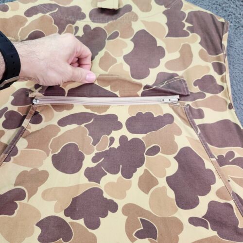Columbia Duck Camo Hunting Vest Full Zip Pockets Outdoors XXL Made USA - Picture 8 of 10