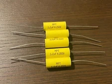 5 New 2.0 uF 250V Supertech MPT Film Audio Signal Crossover Capacitors 2 (Qty)