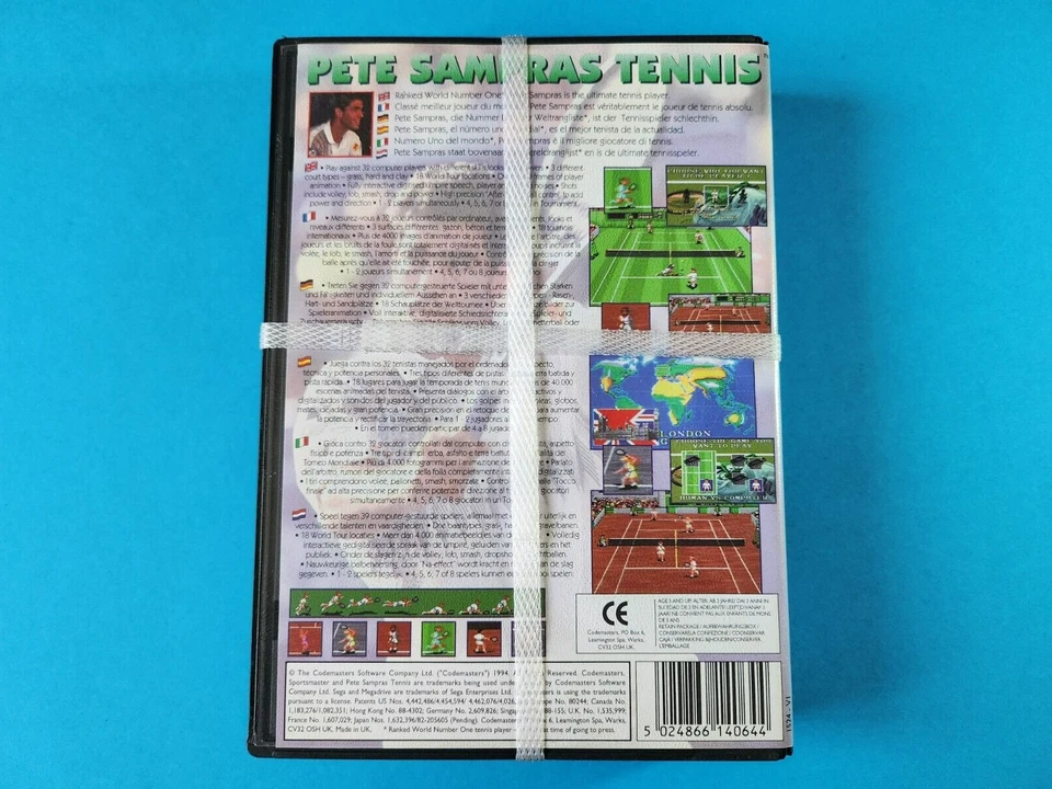 PETE SAMPRAS TENNIS / jeu SEGA MEGA DRIVE / NEUF / Codemasters / 1994 - Photo 2/4