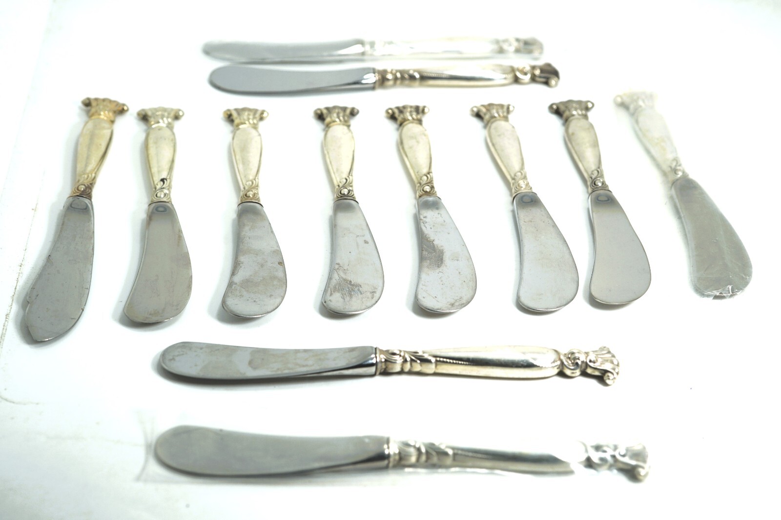 Wallace Romance Of The Sea plata esterlina 11 cuchillos de mantequilla y 1 cuchillo maestro