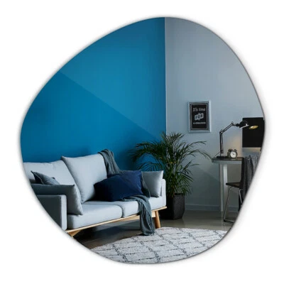 Miroir organique suspendu intérieur moderne forme originale 68 cm x 67 cm - Photo 1/4