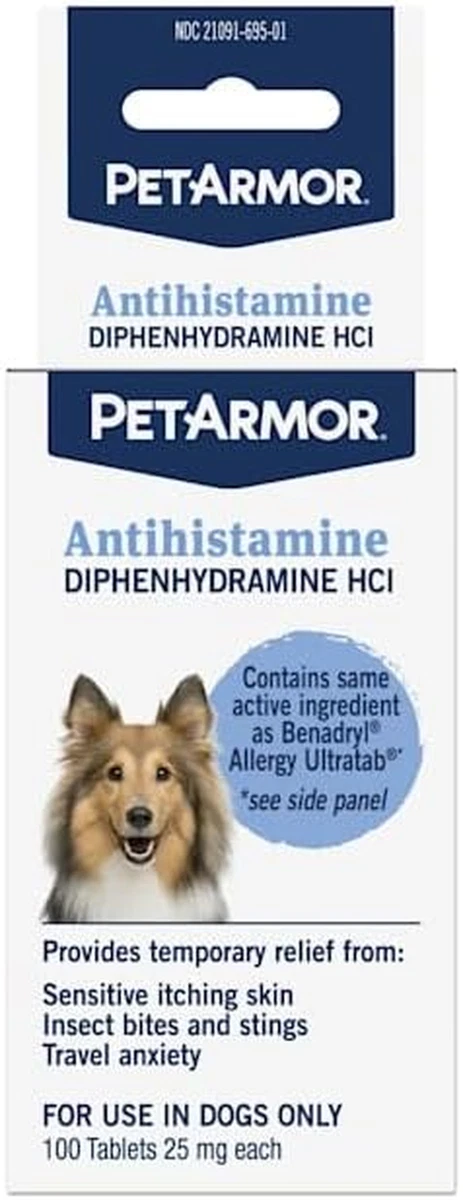 Petarmor Antihistamine Allergy Relief for Dogs 100 Tablets eBay