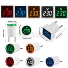 AC 220V 30mm EU Plug LED Digital AC Voltmeter Indicator Voltage Meter 50~500V