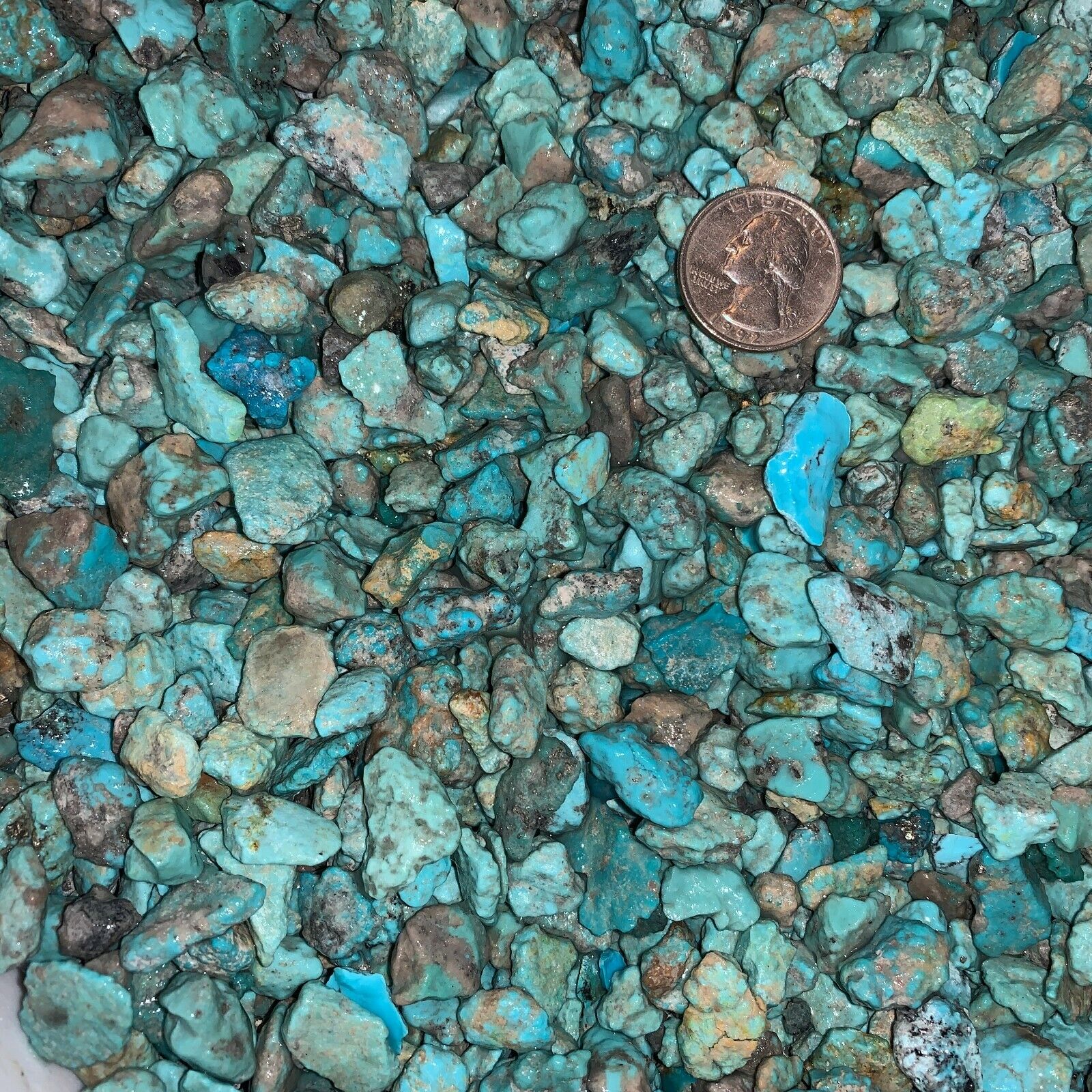 2000 Carat Lots of SMALL Sleeping Beauty Turquoise Nuggets+FREE Faceted Gemstone