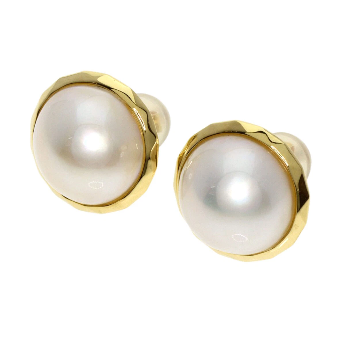 Mabe Pearl Pearl earring K18 Yellow Gold 2.2g | eBay