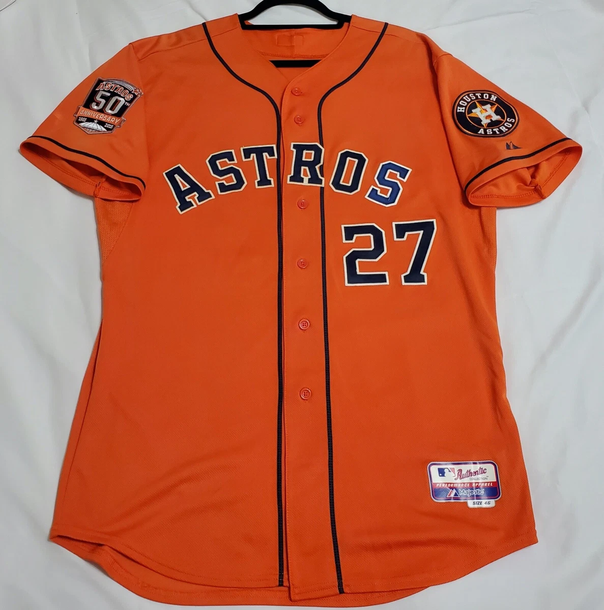 MAJESTIC 46 XL JOSE ALTUVE HOUSTON ASTROS 2015 GAME USED NAME TAG