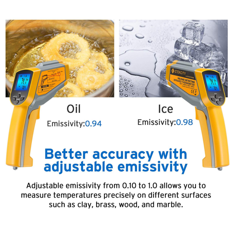 Etekcity Lasergrip 1025D Digital Dual Laser Infrared Thermometer