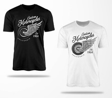 Biker T-Shirt B0266 Chopper Bobber Oldschool Motorrad T-Shirt Benzin im Blut