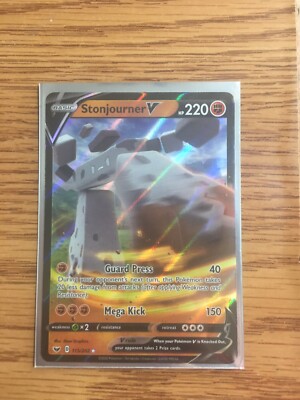Pokémon Stonjourner V Sammelkarte – 115/202, Englisch, Aus Sword And Shield Serie