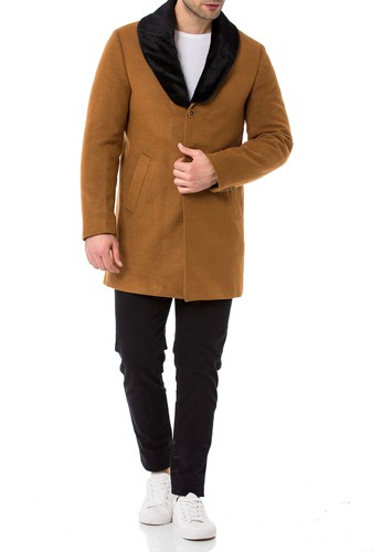 Redbridge Herren Trenchcoat Mantel lange Jacke Business-Jacke Übergangsjacke - 第 5/45 張圖片