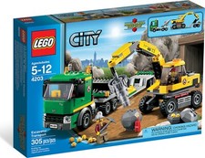 LEGO CITY  FUORI PRODUZIONE - TRASPORTATORE DI ESCAVATORI 305 PEZZI  ART 4203