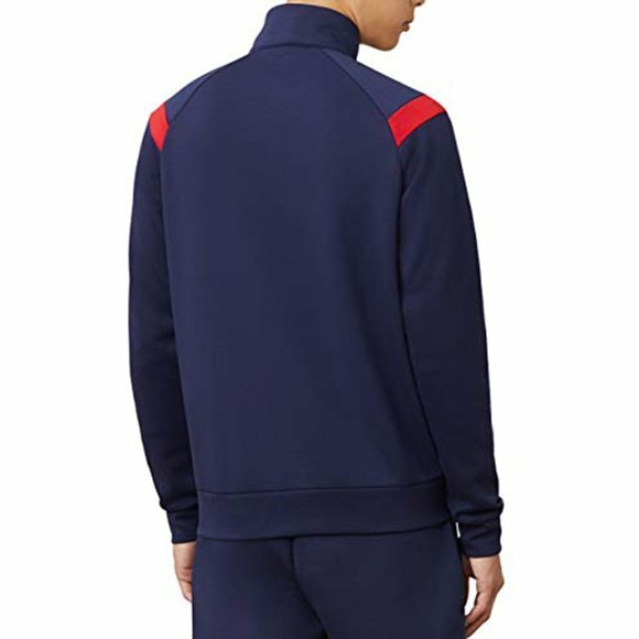 Giacca da pista uomo Fila Navy Rossa full zip
