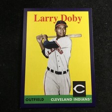 2019 Topps Archives 1958 Design Purple #76 Larry Doby HOF #84/175 CLE Indians