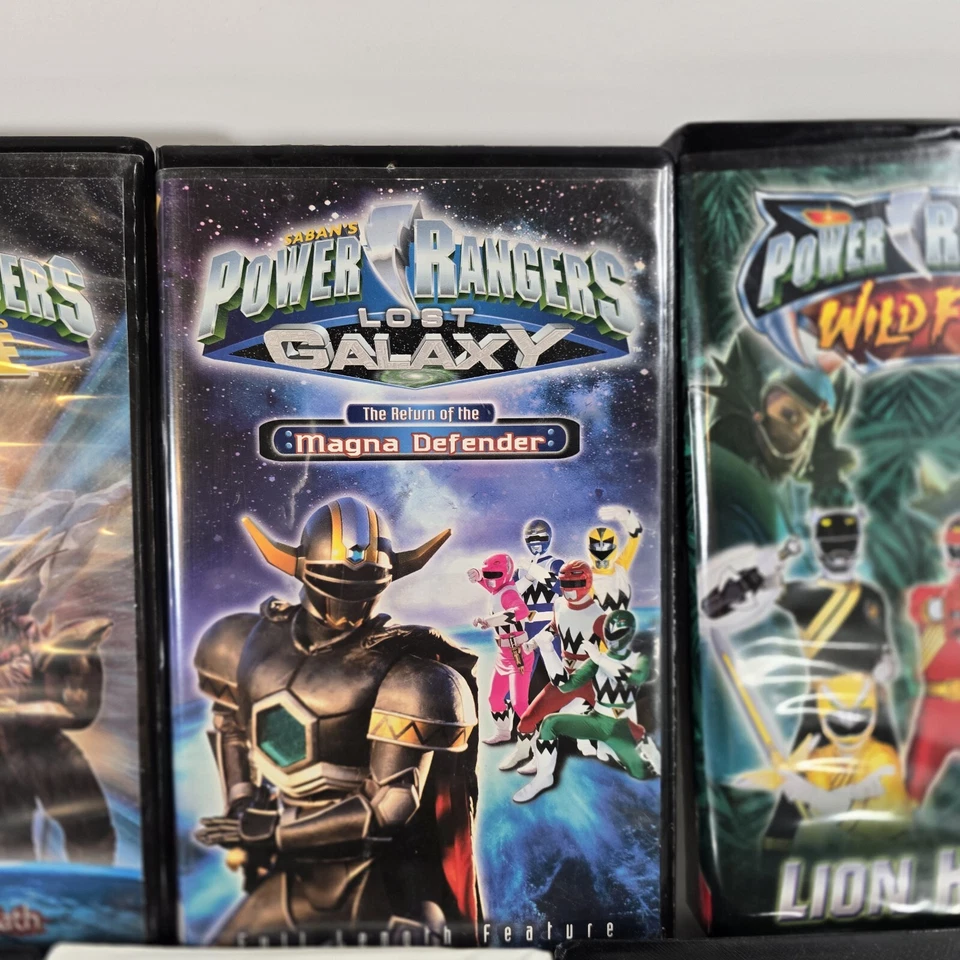 LOT 7 MIGHTY MORPHIN POWER RANGERS VHS RESCUE NINJA STORM TIME GALAXY WILD FORCE Foto 4 de 4