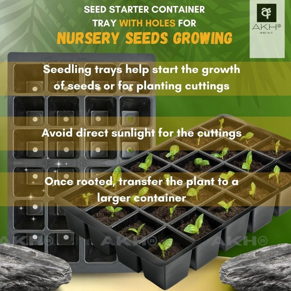 96 CELL FULL SIZE SEED TRAY INSERTS GERMINATION BEDDING PLANT SEEDLING PLUG - Image 4 of 4
