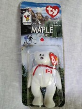 MAPLE THE BEAR-1996 MCDONALDS TY BEANIE BABY WITH RARE ERRORS 1993 OAKBROOK NIP