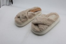 Fluffy Slippers Ultra Soft Open Toe Fuzzy Plush Women's Size 7/8