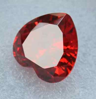 32+Ct Natural Cambodian Beautiful Red Heart Cut Zircon Loose Gemstone Certified