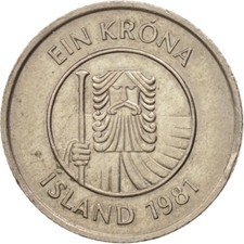 #501394 M&uuml;nze, Iceland, Krona, 1981, VZ, Copper-nickel, KM:27