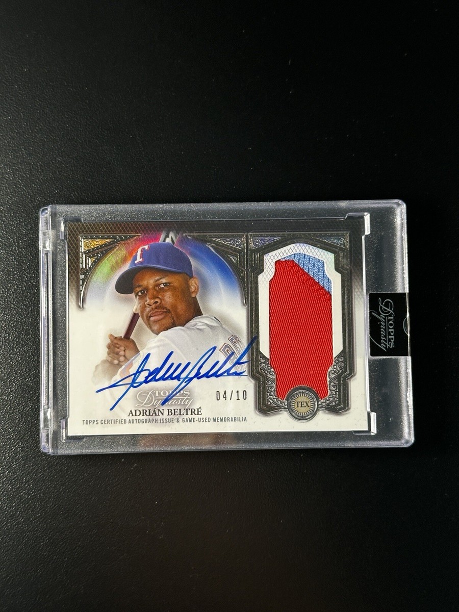 2023 Topps Dynasty Adrian Beltre Patch Auto /10 SP Texas Rangers 