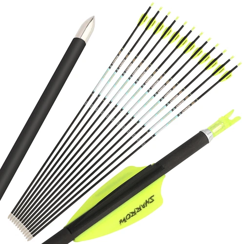 32" Pure Carbon Arrows Recurve Bow Shooting Hunting 24T SP300-1000 ID4.2mm 003" - Picture 29 of 36