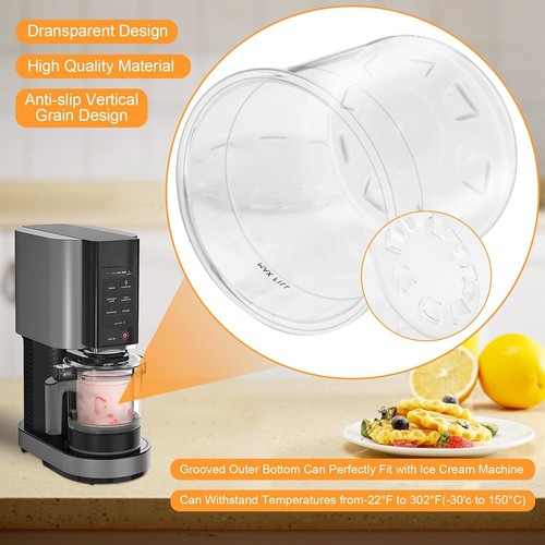4 pezzi contenitore Creami per Ninja Creami Ice Cream Maker NC301 NC300 NC299AMZ - Foto 7 di 12