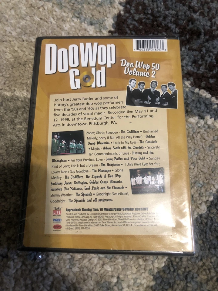 TIME LIFE DOO WOP GOLD - Doo Wop 50 Volume 2 DVD NEW/SEALED Torn 70 Minutes - Image 2 of 2