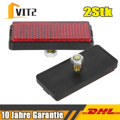 M5x0,8 Rückstrahler Red Rectangle Reflektierender Warnreflektor für Motorrad