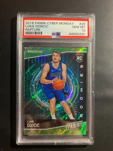 LUKA DONCIC 2018 PANINI CYBER MONDAY RAPTURE ROOKIE RC #9/25 PSA 10 GEM MINT