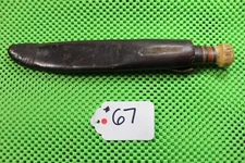 Marble's Gladstone, Mich. M.S.A. IDEAL Leather w/ Stag Knife & Sheath Ref. # 67