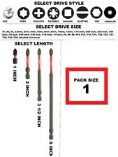 Milwaukee Shockwave Impact Driver Bit -All Sizes- PH TORX SQ HEX PZ SL ECX HL