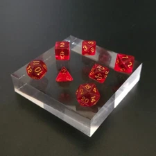 Full Set of Dice - Blood Lust Red - D4 through D20 - Dungeons & Dragons - D&D