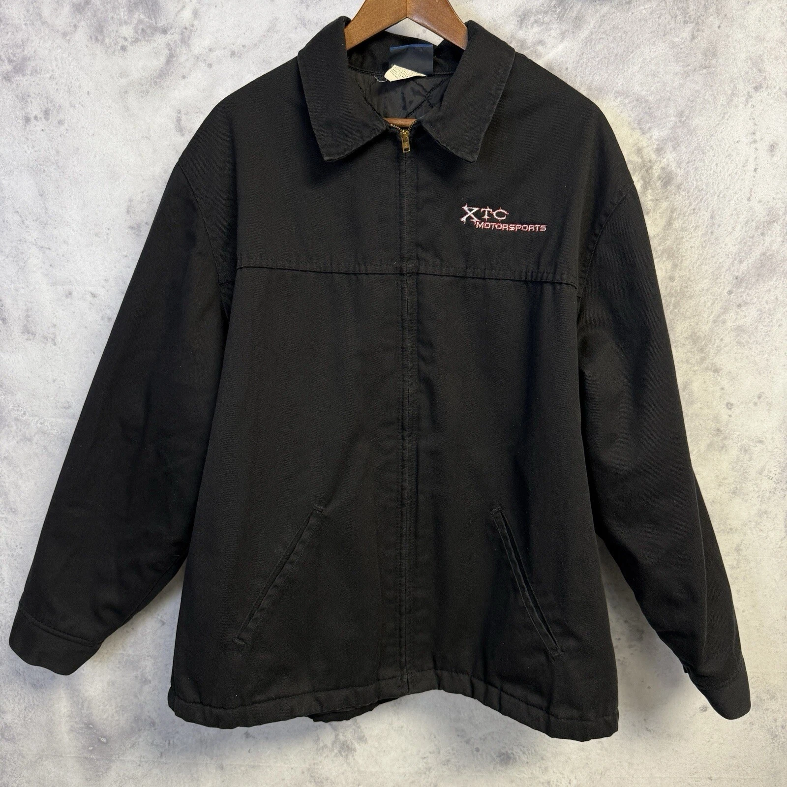 Dickies Insulated Lined Jacket Mens 2XL 29x30 Black Full Zip Embroidered Shop