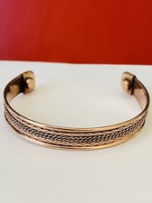 Bracelet Unisex Pure Copper Bio Magnetic Healing Bangle Pain Reliever