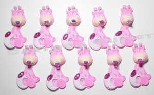10 Pc Baby Shower Favors Foam Giraffe Favors Recuerdos Pink