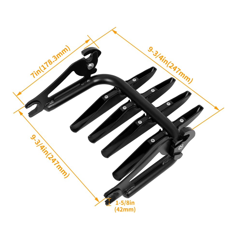 Portaequipajes desmontable Stealth apto para Harley Davidson Touring Road King 09-25 Foto 2 de 4
