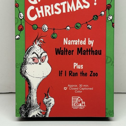 Dr. Seuss How Grinch Stole Christmas! VHS Video Tape Kids Family VTG Cartoon - Foto 4 di 13