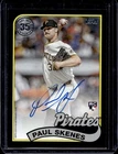 2024 Topps Update Paul Skenes 1989 Auto RC Black #116/199 Pirates